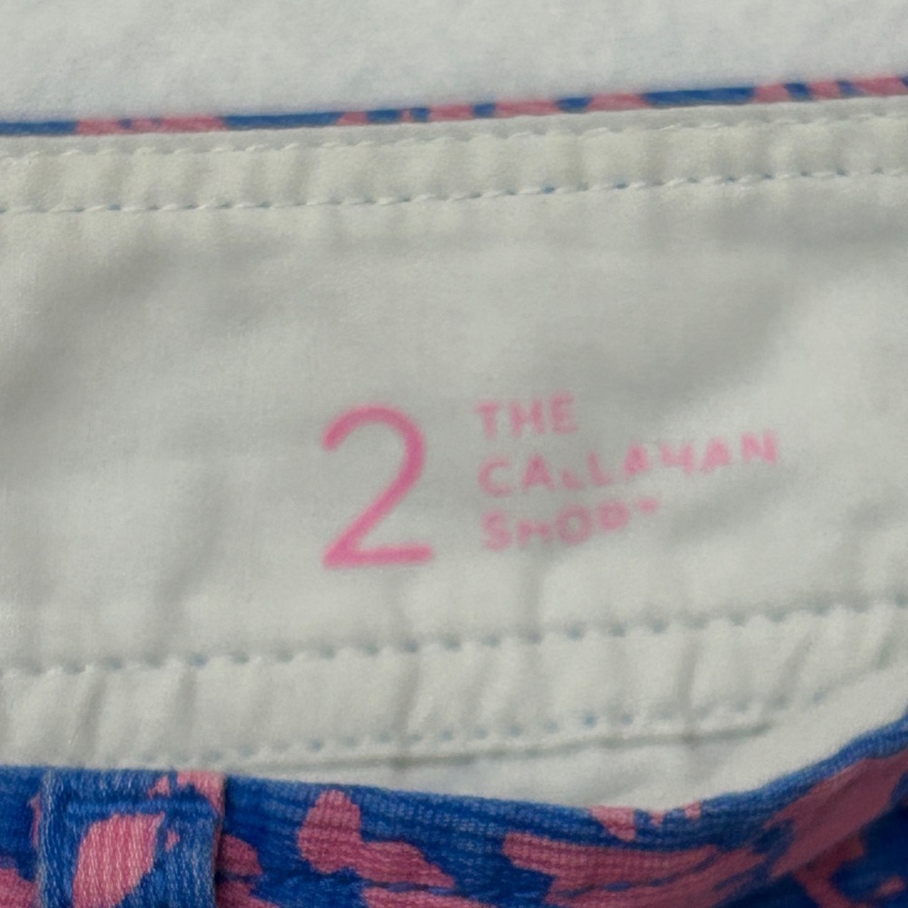 Lilly Pulitzer Womens Callahan Short Rollin' in the Grass Zebra Size 2 Pink Blue - Picture 4 of 9